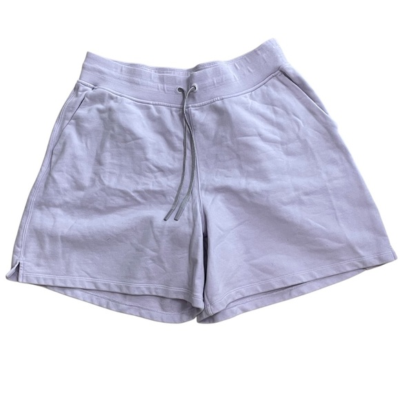 Lululemon All Yours High Rise Short 7” Cotton Terry Lavender Dew Size 12 - Picture 1 of 6